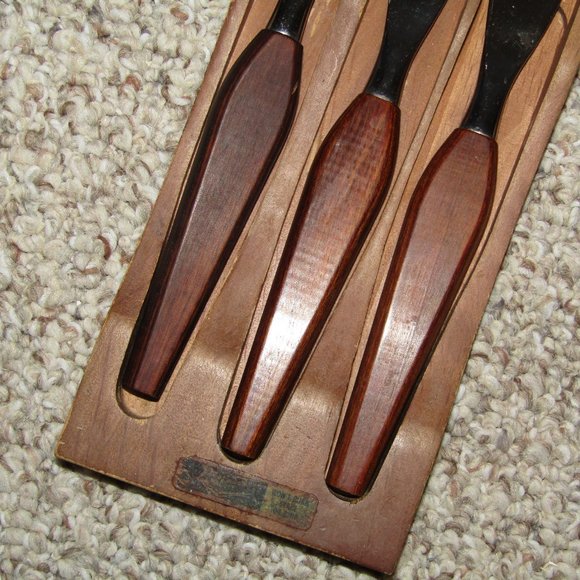 VINTAGE MCM Washington Forge Town & Country 3-Pc CARVING SET - Fleetwood Handles - Picture 2 of 10